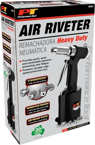 Vista 5 de Performance Tool M680 remachadora hidráulica resistente de 3/16 pulgadas