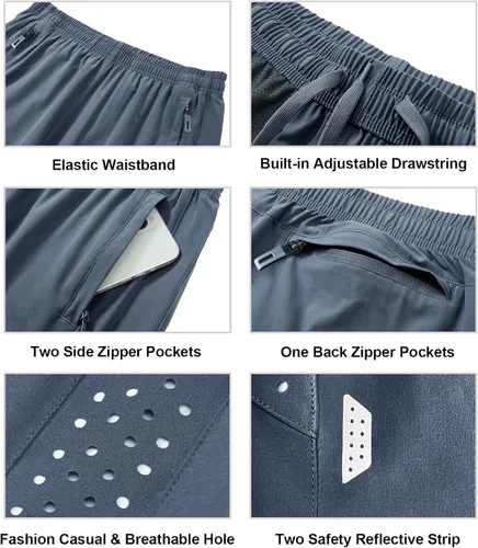 Vista 5 de NORTHYARD Pantalones cortos de gimnasio para correr con entrepierna de 5 pulgadas para hombre, pantalones cortos deportivos de secado rápido