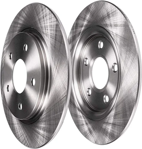 Vista 383 de Detroit Axle - Rotores de freno delantero para 04-13 Mazda 3 Rotores de frenos de disco 06-15 Mazda 5 Reemplazo: Rotor regular delantero de 11.81