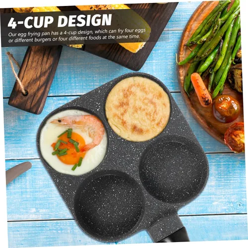 Vista 6 de Sartén antiadherente para cocinar en el desayuno para estufas de gas, fácil de limpiar y usar
