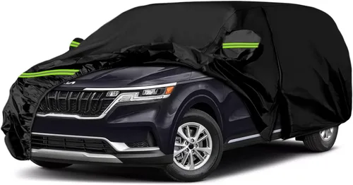 Vista 10 de Funda impermeable para automóvil de 6 capas para Kia K5/Optima 2010-2026 All Weather Car Cover with Cotton Liner, Zipper Door, Windproof Bands for