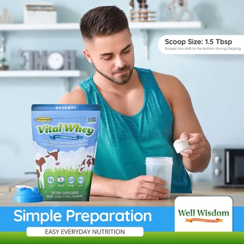 Vista 6 de Well Wisdom - Vital Whey Natural Sabor Cacao 600g (21oz) [Salud y Belleza]