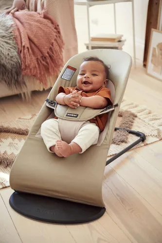 Vista 4 de BabyBjörn Bouncer Balance Soft, Algodón, Caqui/Beige Khaki/Beige