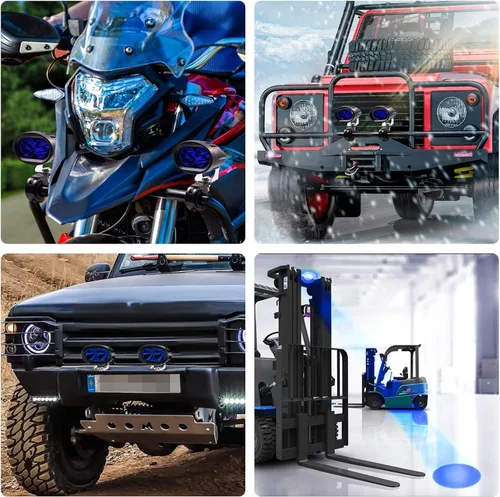Vista 8 de 8 luces LED azules para carretilla elevadora, 20 W, luces de advertencia de almacén, luces de seguridad, luces de trabajo para almacén, peatones
