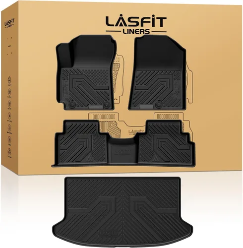 Vista 25 de LASFIT Alfombrillas de carga y respaldo de automóvil, aptas para todo tipo de clima, elastómero termoplástico de ajuste personalizado, fácil