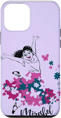 Vista 12 de Funda para iPhone 14 Disney Encanto Mirabel Madrigal Floral Lila Púrpura