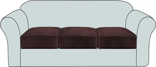 Vista 12 de Funda de cojín elástica de terciopelo, funda de felpa para asiento de sofá, protector de muebles antideslizante para silla/sofá biplaza/sofá