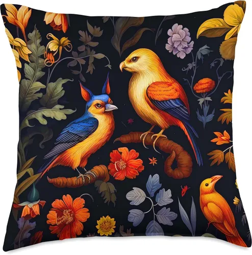 Vista 5 de DAG Fauna & Flora Dark Academia Art - Almohada (16 x 16 pulgadas), multicolor