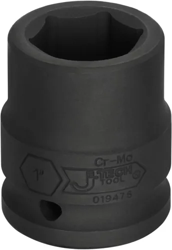 Vista 2 de Jetech Enchufe de impacto estándar de 1 pulgada con accionamiento de 3/4 de pulgada, fabricado con acero de aleación de cromo molibdeno, tratado