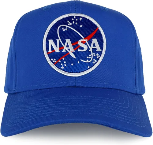 Vista 4 de Armycrew Gorra de béisbol de gran tamaño XXL con logotipo de albóndigas de la NASA Negro