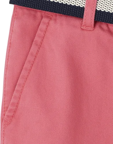 Vista 3 de The Children's Place Pantalones cortos chinos con cinturón para niños
