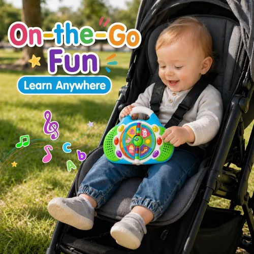 Vista 6 de KIZZYEA Juguetes de aprendizaje Montessori para niños y niñas de 1, 2, 3 años, juguete musical de alfabeto para niños pequeños, juguetes educativos
