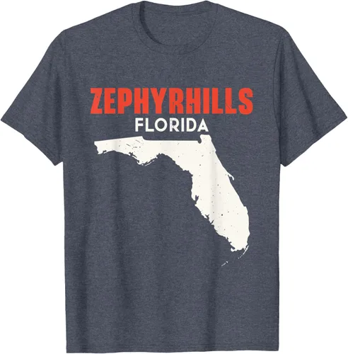 Vista 23 de Zephyrhills Florida USA State America Travel Floridian T-Shirt, Negro
