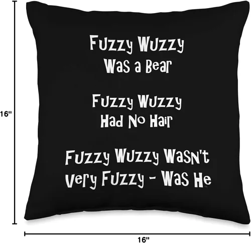 Vista 4 de Terapeuta de la lengua regalos – Camiseta de Twister Fuzzy Wuzzy Was a Bear. La mejor almohada para regalo de lengua, 16.0 x 16.0 in, multicolor