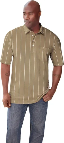 Vista 4 de KingSize Polo de golf ligero con bolsillo para hombre grande y alto