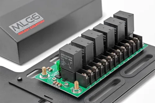 Vista 5 de Rough Country MLC-6 - Controlador de luz y accesorio LED universal - Panel de interruptores basculantes de 6 posiciones con bloque de potencia
