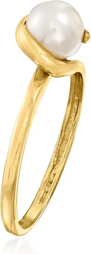 Vista 3 de Ross-Simons Anillo de perlas cultivadas de 0.236in en oro amarillo de 14 quilates