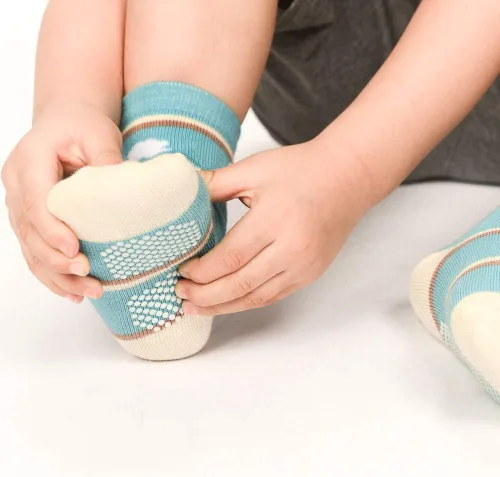 Vista 2 de 12 pares de calcetines de agarre para niña, antideslizantes, de algodón, antideslizantes para niñas