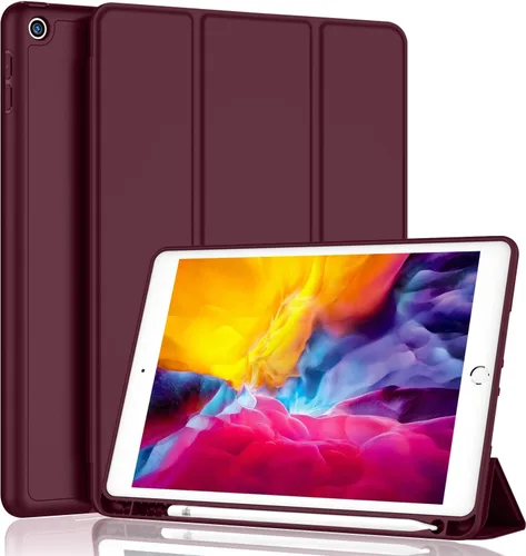 Vista 29 de iMieet Funda para iPad 9.7 (modelo 2018/2017, 6ª/5ª generación), funda inteligente con soporte para lápiz y parte trasera de silicona suave de piel
