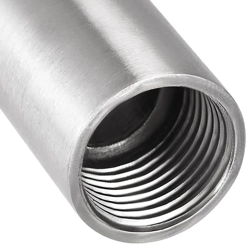 Vista 5 de Brazo de extensión de cabezal de ducha, 1.2 pulgadas 1/2PT macho a 1/2PT hembra rosca 304 acoplador de montaje de tubería de acero inoxidable