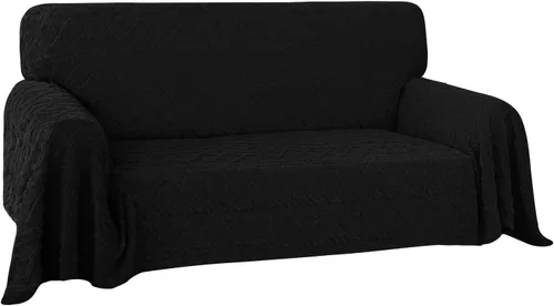 Vista 17 de Easy-Going Funda de Sofá para Silla de 80 x 102 Pulgadas Feliz Navidad, Funda de Terciopelo Jacquard para Sofá de 1 Cojín, Fundas Seccionales