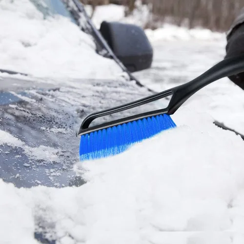 Vista 4 de AstroAI 27" Snow Brush - Pasamontañas para máscara de esquí