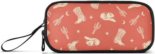 Vista 25 de Fisyme Cowboy Western Desert - Estuche para lápices de gran capacidad, estuche para maquillaje, organizador de papelería, para escuela, oficina