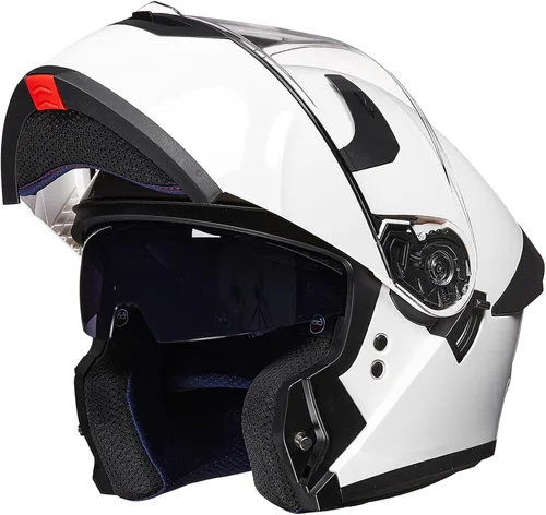 Vista 13 de ILM Casco de Motocicleta para Adultos con Doble Visera Abatible Modular de Cara Completa Casco DOT Modelo WS206