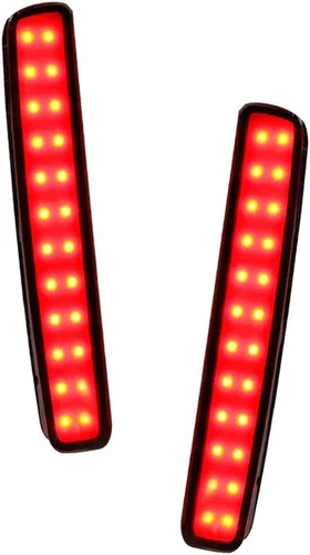 Vista 2 de Adiil Lente roja LED reflector de parachoques trasero luz antiniebla compatible con Toyota Prius V 2012-2017