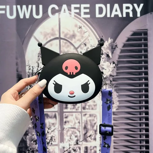 Vista 2 de CZZLYJ Kawaii Kitty Bag, Cute Cartoon Shoulder Bag with Zipper, Anime Wallet Purse with Lanyard, Kitty Cat Accessories for Girls Birthday Gifts