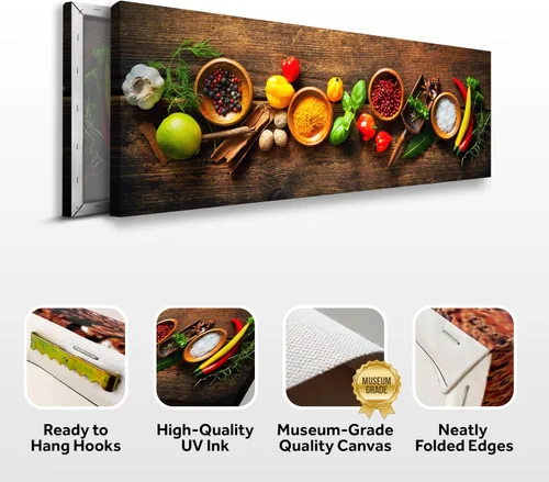 Vista 32 de Tailored Canvases Decoración artística de pared para cocina, lienzo rústico personalizado para el hogar, sala de estar, comedor, cocina de campo