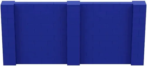 Vista 208 de EverBlock Kit de pared de 5 x 4 pies Bloques de construcción modulares Sistema de pared para edificios, pantallas y estructuras Divisor