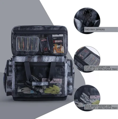 Vista 5 de Goture Bolsa grande para aparejos, almacena hasta 8 unidades 3700 Plus 4 unidades 3600 bandejas de aparejos (no incluidas), almacenamiento