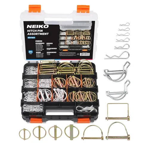 Vista 8 de NEIKO 50466A Juego de accesorios de grasa, 110 piezas, métrico, kit de accesorios de grasa zerk rectos y angulados, acero A3 con revestimiento