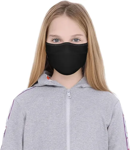 Vista 6 de UKQMK Paquete de 3 mascarillas faciales reutilizables de moda para niños, pasamontañas lavables