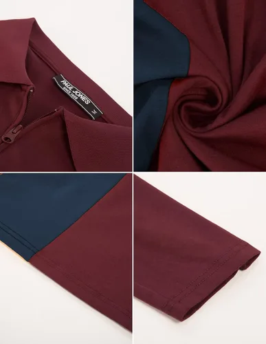 Vista 7 de PJ PAUL JONES Polo de golf a rayas para hombre, ajuste clásico, manga corta