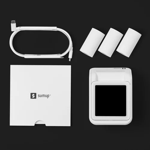 Vista 8 de SumUp Paquete de impresora Solo + - Lector de tarjetas de crédito de pago. Interfaz de pantalla táctil completa con tarjeta SIM gratuita y datos