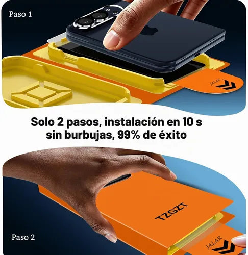 Vista 4 de TZGZT Paquete de 3 protectores de pantalla de privacidad para iPhone Duo Dureza 9H de grado industrial, compatible con fundas, con protectores