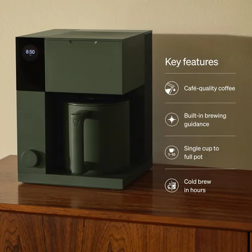 Vista 2 de Fellow Aiden Precision Smart - Cafetera de goteo, 1-10 tazas, jarra térmica Cold Brew Preset, App-Enabled Scheduling, Custom Brew Profiles, Bloom