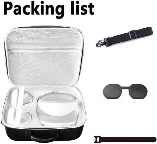 Vista 3 de Funda rígida de transporte para PS VR2, caja protectora para juegos PS VR2, auriculares y controladores para juegos de realidad virtual
