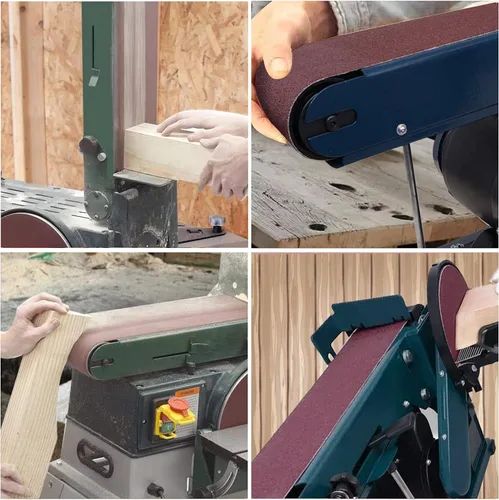Vista 5 de Cinturón de lijado de 4 x 36 pulgadas, bandas lijadoras de banda de 40 granos, mejor para lijar madera, metal y pintura (paquete de 4)