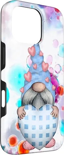 Vista 3 de iPhone 16 Pro Valentine Gnome Heart Case