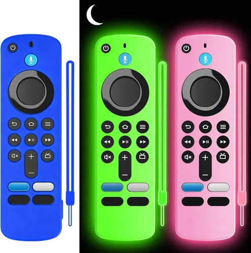 Vista 17 de Wevove (newestmodel) Funda protectora suave para control remoto, antideslizante, a prueba de golpes, funda protectora de silicona con cordón que