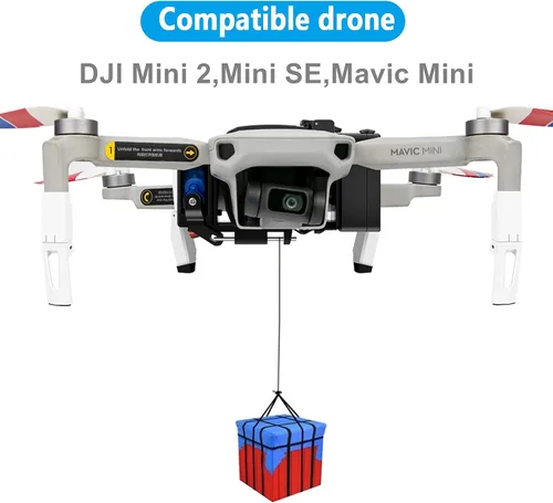 Vista 2 de Hanatora Dispositivo cuentagotas de liberación de caída de aire de carga útil para DJI Mini 4K/2, Mini SE/2 SE, Mavic Mini Dron, Sistema