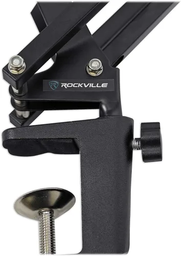Vista 8 de Rockville DMS40 40 "Micrófono Boom Arm Studio Podcast USB Mic Stand+Escritorio Abrazadera Desk Clamp, Steel Construction, Internal Springs