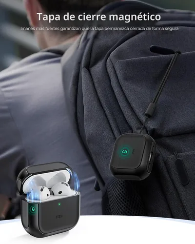 Vista 4 de ESR Funda para AirPods 4, Compatible con Funda de AirPods de 4ª Generación (2024) (USB-C), Compatible con MagSafe, Cubierta de Protección contra