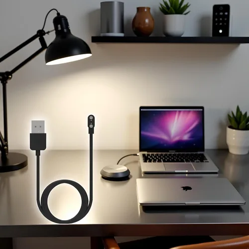 Vista 7 de Compatible con cargador de reloj inteligente Da Fit, cable de cargador USB de repuesto de 3.3 pies, cable de carga para reloj inteligente