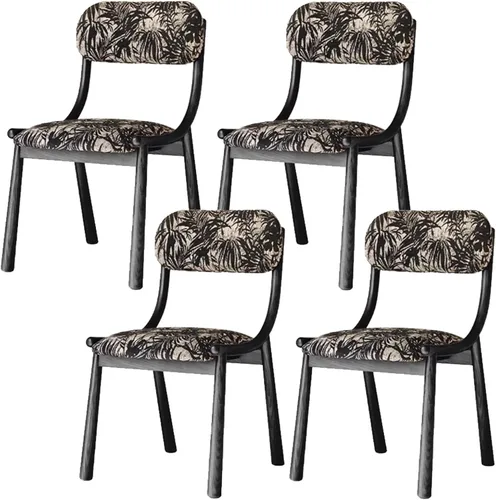 Vista 13 de Rustic Fabric Dining Room Chairs, Kitchen Chair with Backrest, Dining Chairs Lobby Chair Set for French Country Farmhouse Kitchen Home