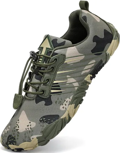 Vista 7 de Kricely Zapatos minimalistas para hombre, zapatos de entrenamiento con puntera ancha, suela cero caída