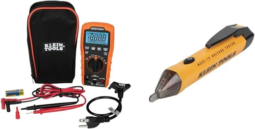 Vista 17 de Klein Tools ET270 Multiprobador digital de rango automático, AC/DC, resistencia y kit de herramientas de búsqueda de disyuntores 80016